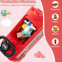Rutschauto mit Musik & Stauraum & Kippschutz Rutscherfahrzeug Rutscher Auto Aufsitzbus