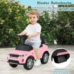 Rutschauto mit Stauraum Rutschfahrzeug Rutscher Kinderauto Schiebauto Spielzeugauto Rosa