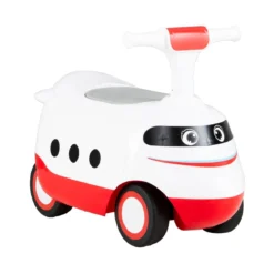 Rutschauto zum Schieben für Kleinkinder Rutschfahrzeug mit Hupe & Stauraum Grün/Weiß/Rot