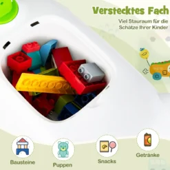 Rutschauto zum Schieben für Kleinkinder Rutschfahrzeug mit Hupe & Stauraum Grün/Weiß/Rot