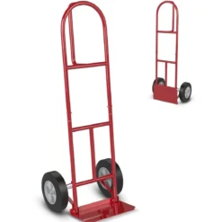 Sackkarre mit P-Griff Staplerkarre mit hoher Rückenlehne 51 x 48 x 132 cm Rot