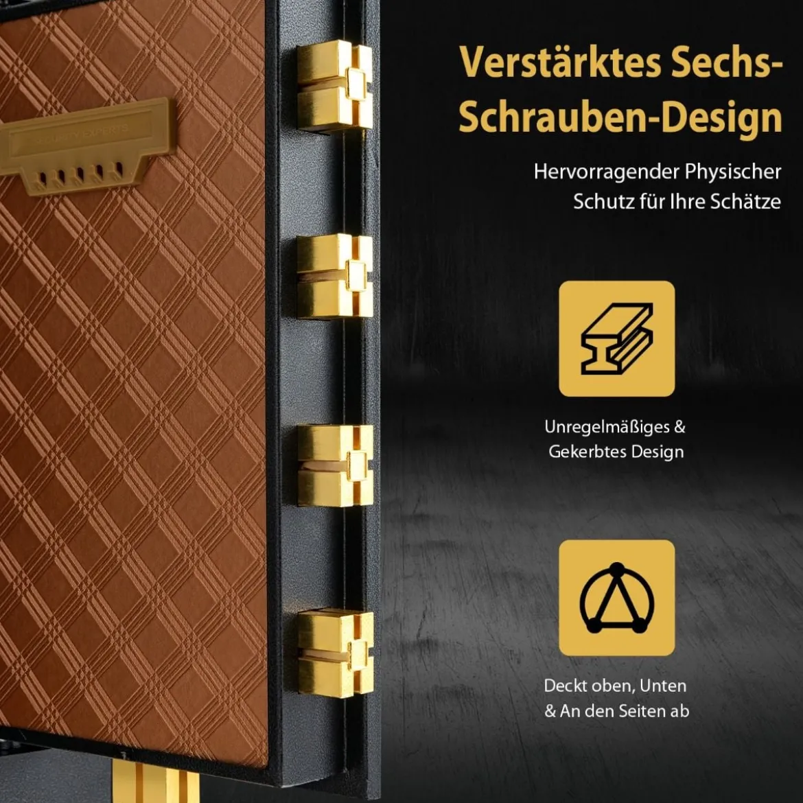 Safe Tresor 42,5 L Schranktresor Stahl-Heimsafe mit Digitaler Tastatur und Schlüsselschloss