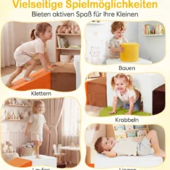 Schaumstoff Bausteine 6-Teilige Weiche Schaumstoffbausteine aus Samt Indoor Softbausteine