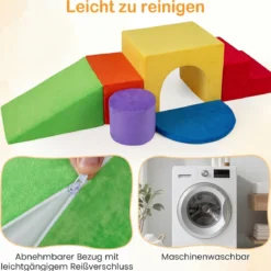 Schaumstoff Bausteine 6-Teilige Weiche Schaumstoffbausteine aus Samt Indoor Softbausteine