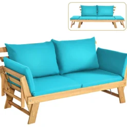 Schlafsofa für die Terrasse Tagesbett aus Akazienholz 198 x 75 x 75 cm