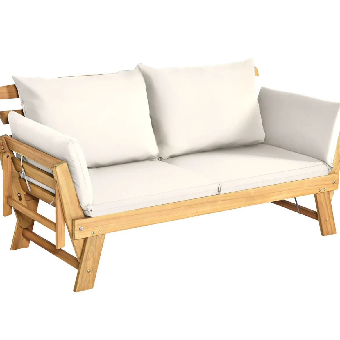 Schlafsofa für die Terrasse Tagesbett aus Akazienholz 198 x 75 x 75 cm