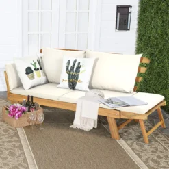 Schlafsofa für die Terrasse Tagesbett aus Akazienholz 198 x 75 x 75 cm