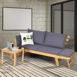 Schlafsofa für die Terrasse Tagesbett aus Akazienholz 198 x 75 x 75 cm