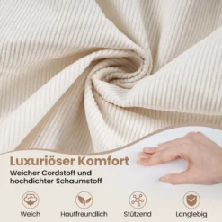 Schlafsofa 2-Sitzer Schlafsessel mit Abnehmbaren Armlehnen & Rückenlehne Faltbarer Schlafcouch Beige