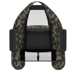 Schlauchboot aufblasbar Fischerboot Angelboot mit Aufbewahrungstaschen 136 x 105 x 54 cm