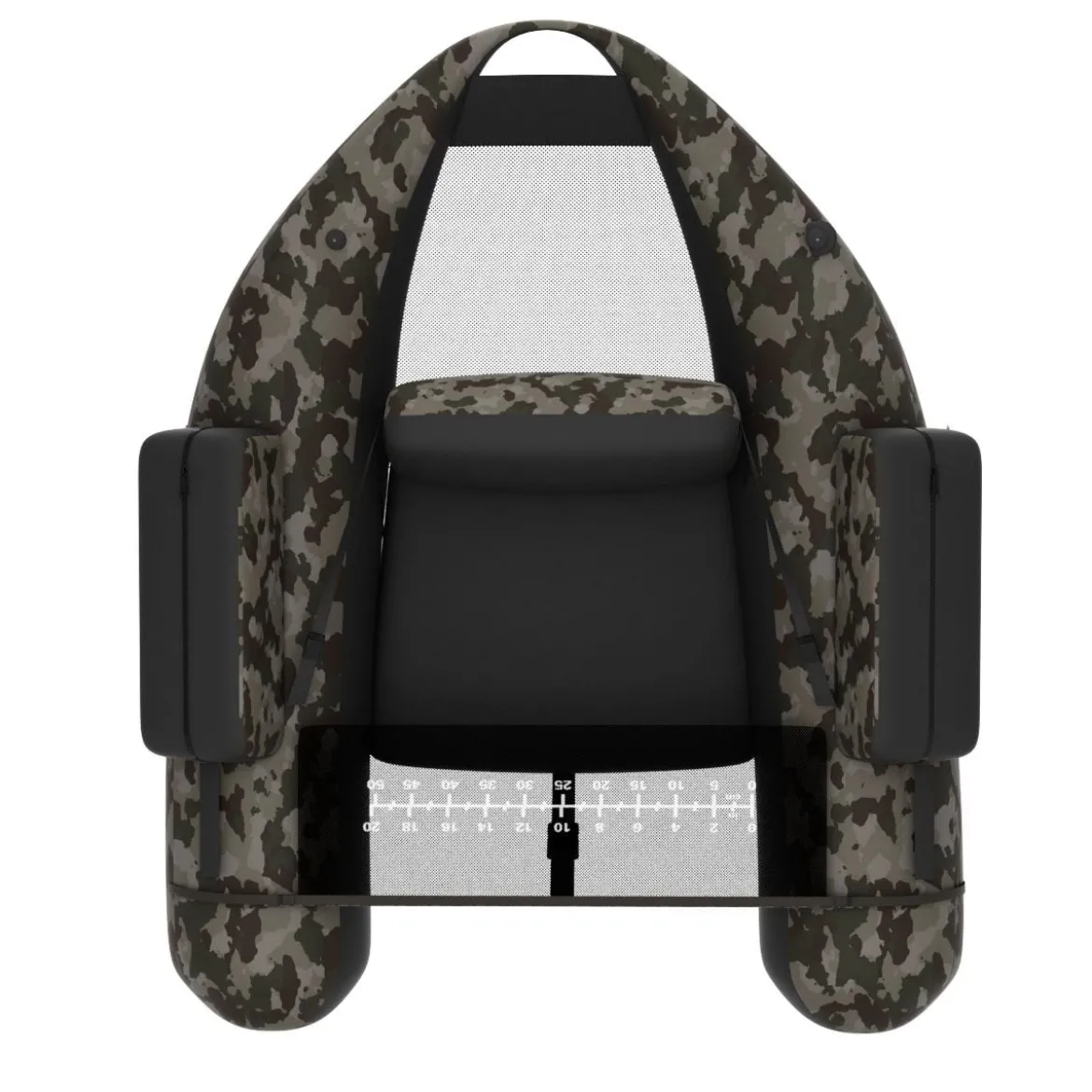 Schlauchboot aufblasbar Fischerboot Angelboot mit Aufbewahrungstaschen 136 x 105 x 54 cm