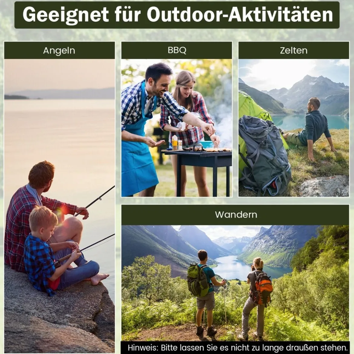 Schmetterlingsstuhl im 2er-Set Klappstuhl aus Bambus Beige