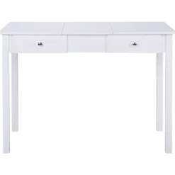 Schminktisch Frisiertisch Frisierkommode Kosmetiktisch mit Klappspiegel und Schubladen 112 x 48 x 82 cm