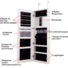 Schmuckschrank 3 Stufen Höheneinstellbar Spiegelschrank 120 x 40 x 12 cm Weiß