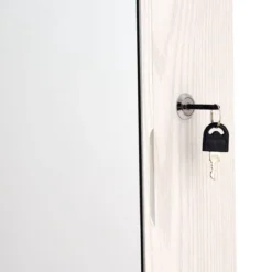 Schmuckschrank 3 Stufen Höheneinstellbar Spiegelschrank 120 x 40 x 12 cm Weiß
