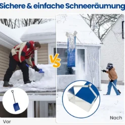 Schneeräumer für Dach Dachschneeräumer mit Teleskopstiel und rutschfestem Griff 624 x 44 x 23 cm