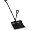 Schneeschaufel mit Hilfsgriff 135 cm lange leichte Schneeräumung mit 45 cm breiter Klinge Schwarz