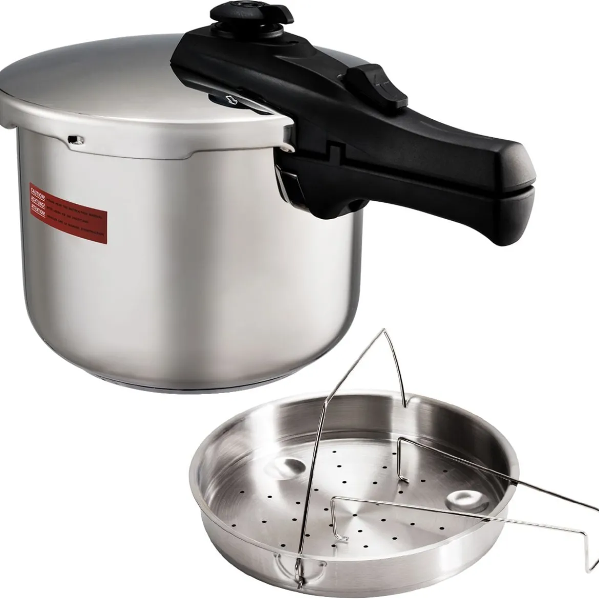 Schnellkochtopf 6 L Pressure Cooker Dampfkochtopf mit Sicherheitsventil Edelstahl 42,5 x 24,8 x 23 cm