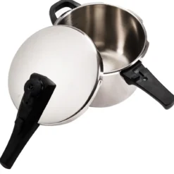 Schnellkochtopf 6 L Pressure Cooker Dampfkochtopf mit Sicherheitsventil Edelstahl 42,5 x 24,8 x 23 cm
