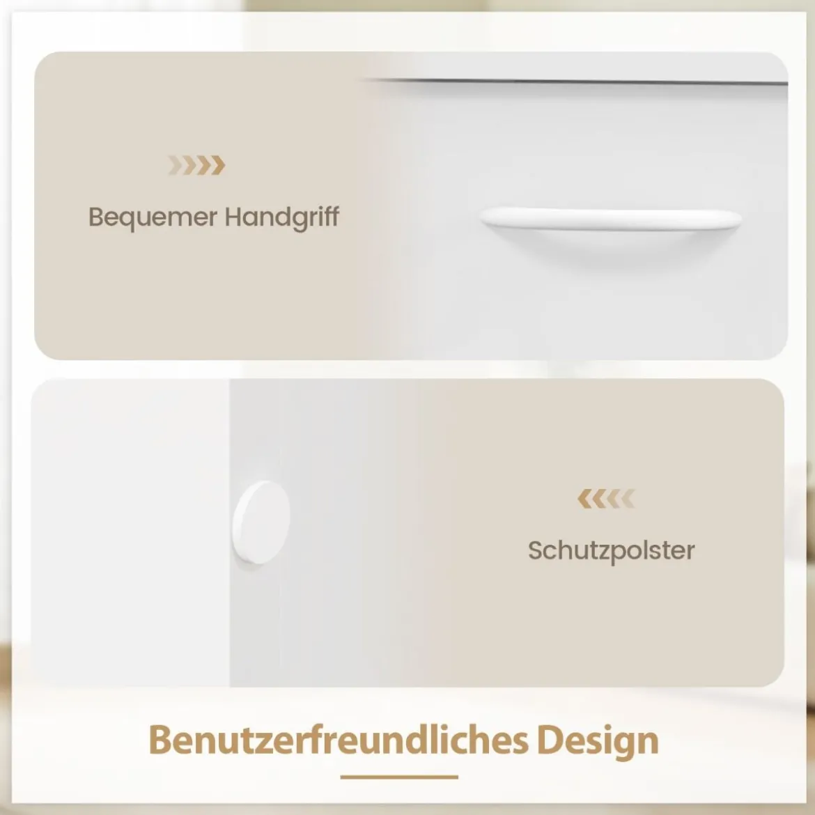 Schreibtisch mit Schublade und verstellbarem Regal Computertisch mit Kabelloch 110 x 50 x 82 cm Weiß