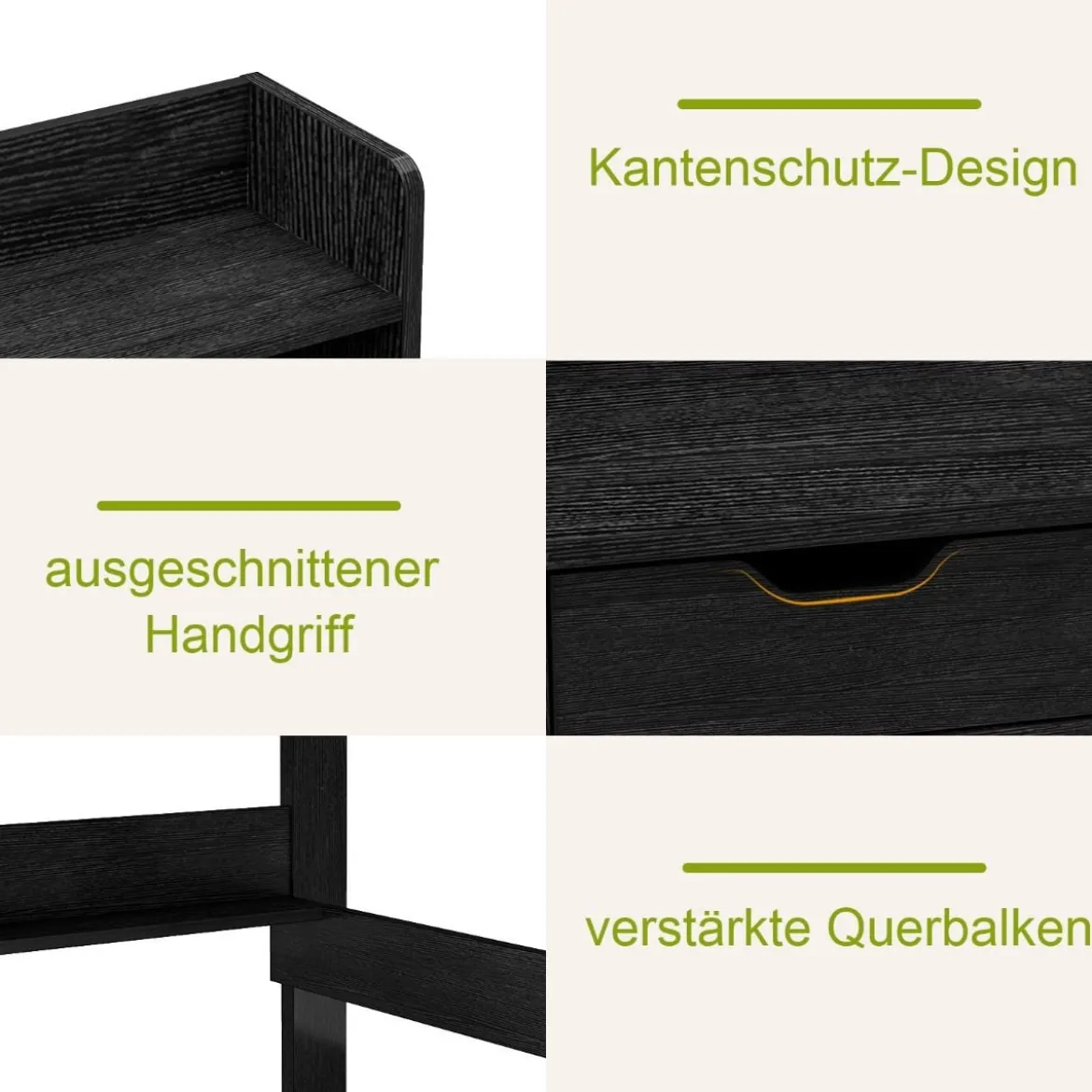 Schreibtisch mit Steckdosen Kleiner Computertisch mit Aufsatz 95 x 56 x 109,5 cm Weiß/Schwarz