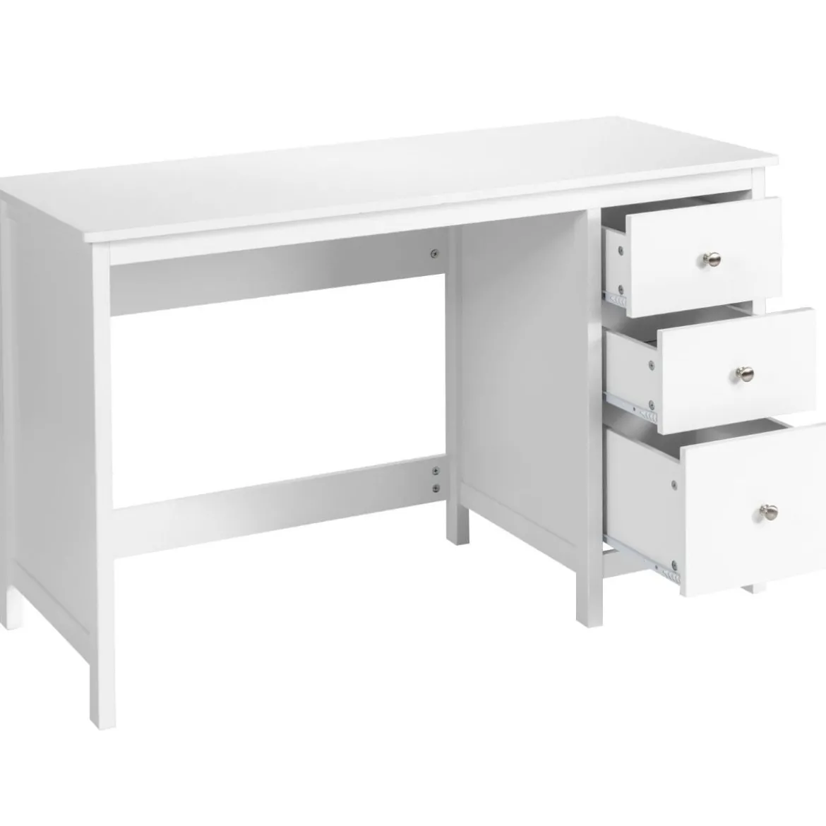 Schubladen-Computertisch Schreibtisch für Zuhause und Büro mit Schubladen 120 x 50 x 75 cm Weiß
