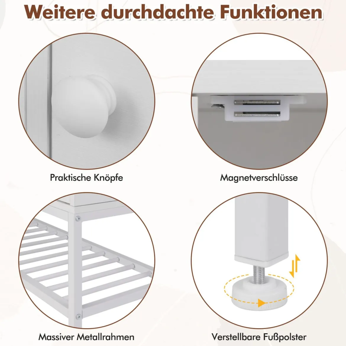 Schuhbank mit Klappdeckel & Sitzfläche & 2 Türen Schuhregal Schuhschrank 100 x 30 x 68 cm
