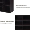 Schuhbank mit Sitzfläche Schuhregal Schuhkommode Schuhablage Schuhschrank Sitzbank mit Regal & Sitzkissen Holz Braun