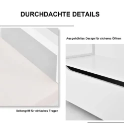 Schuhbank Schuhaufbewahrung Sitzbank mit gepolstertem Sitz Mehrzweck-Box 86 x 38 x 49 cm Weiß