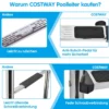 Schwimmbad-Leiter 2-stufige sichere Leiter mit rutschfesten Stufen Einstiegsleiter Schwimmbadleiter rutschfest Silber
