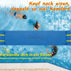 Schwimmmatte bis 400 kg Belastbar Schwimmende Wassermatte aus Reißfestem XPE-Schaumstoff Blau