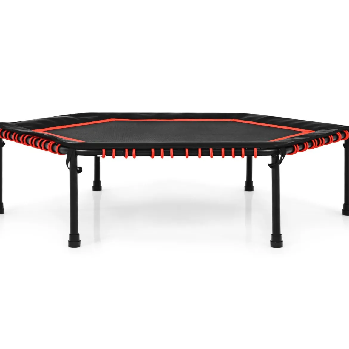 Sechseckiges 126 cm Fitness-Trampolin Fitness Trampolin Kindertrampolin Jumping-Workout Rot