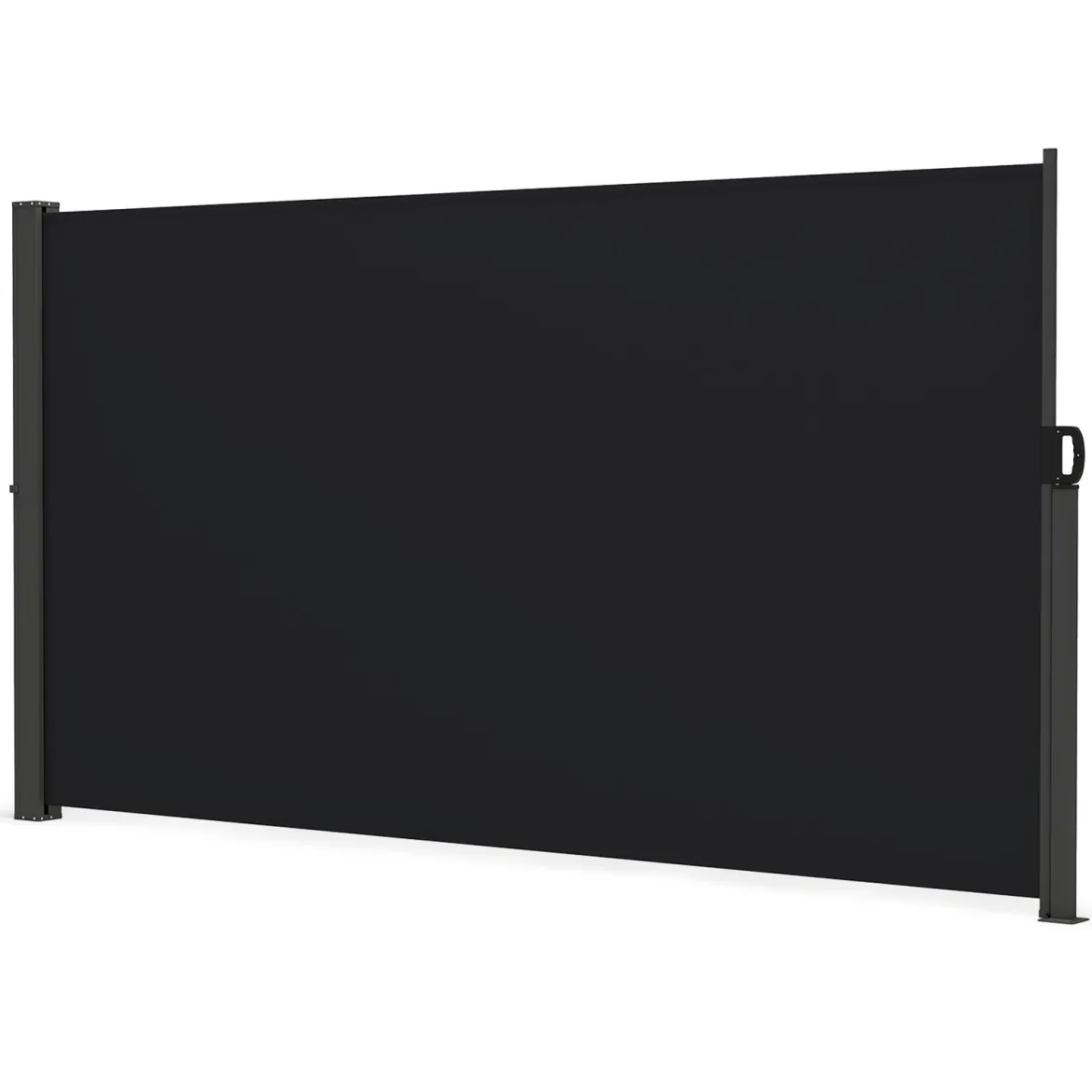 Seitenmarkise 300 x 18 x 160 cm Garten Sichtschutz Ausziehbar aus Aluminium Sonnenschutz Windschutz für Balkon