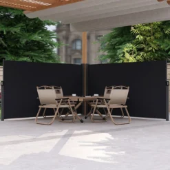 Seitenmarkise 300 x 18 x 160 cm Garten Sichtschutz Ausziehbar aus Aluminium Sonnenschutz Windschutz für Balkon