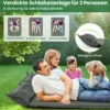 Selbstaufblasende Campingmatte Komfortable Outdoor-Schlafmatte 186 x 130 x 4 cm Grün