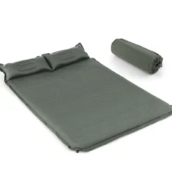 Selbstaufblasende Campingmatte Komfortable Outdoor-Schlafmatte 186 x 130 x 4 cm Grün