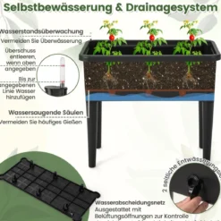 Selbstbewässerndes Hochbeet mit Spalier & Wasserstandsanzeige & Entwässerungslöchern