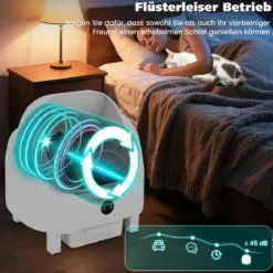 Selbstreinigende Katzentoilette mit App-Steuerung & Geruchskontrolle & Sensorsicherheit & Müllbeutel