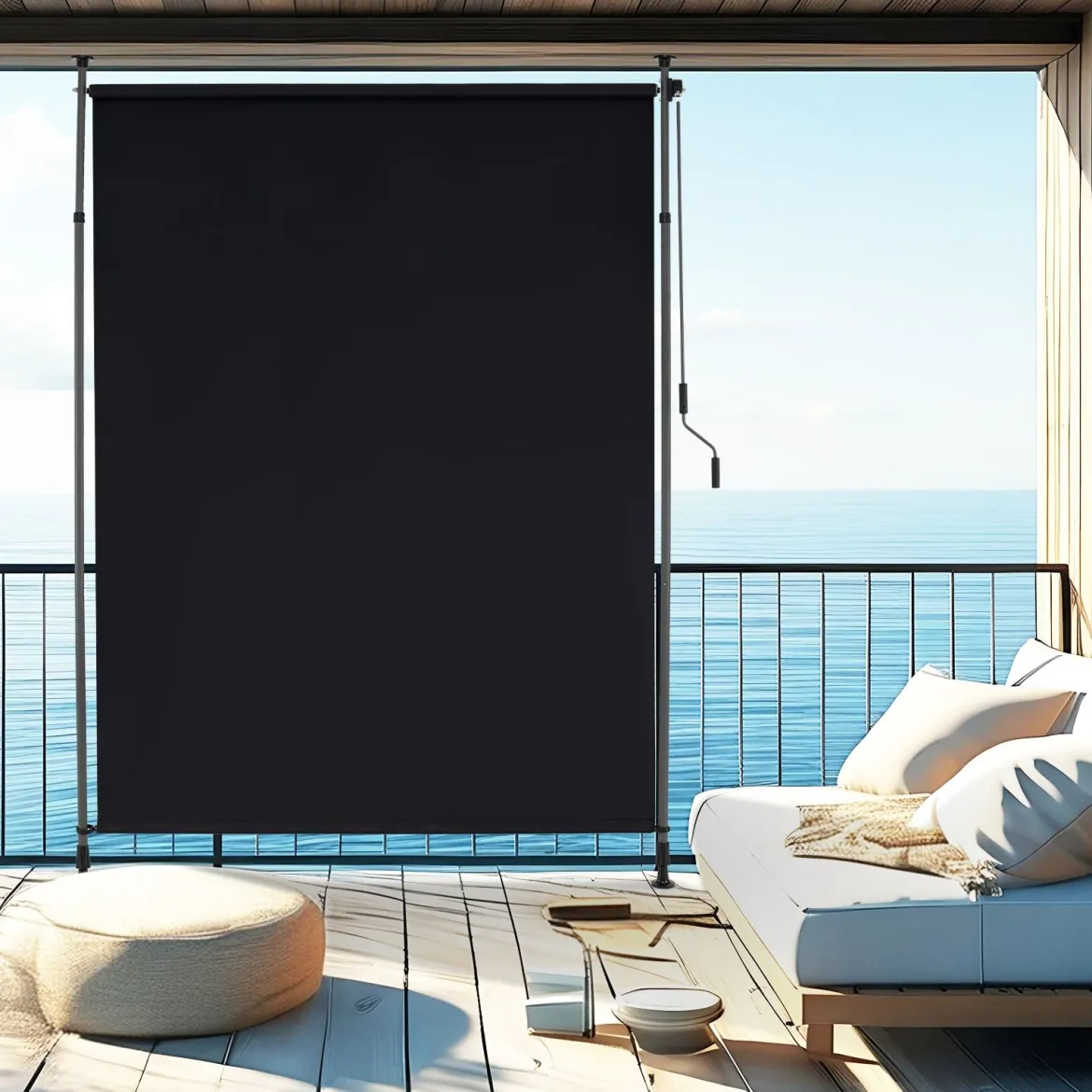 Senkrechtmarkise Außen Vertikalmarkise 250 x 220-310 cm Höhenverstellbar & Ausziehbar Sonnenschutz