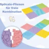 Sensorikmatte zum Stecken Orthopädische Spielmatte aus Wasserfeste Material 30 x 30 cm Macaron Bunt