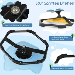 Sensorischer Drehstuhl Kinder 360° Kinderdrehstuhl Karussell Autismus Kinderstuhl Blau Elefant