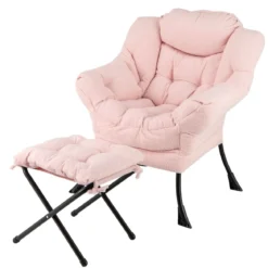 Sessel mit Armlehnen & Seitentasche & Fußstütze & Hocker Relaxsessel Loungesessel Fernsehsessel