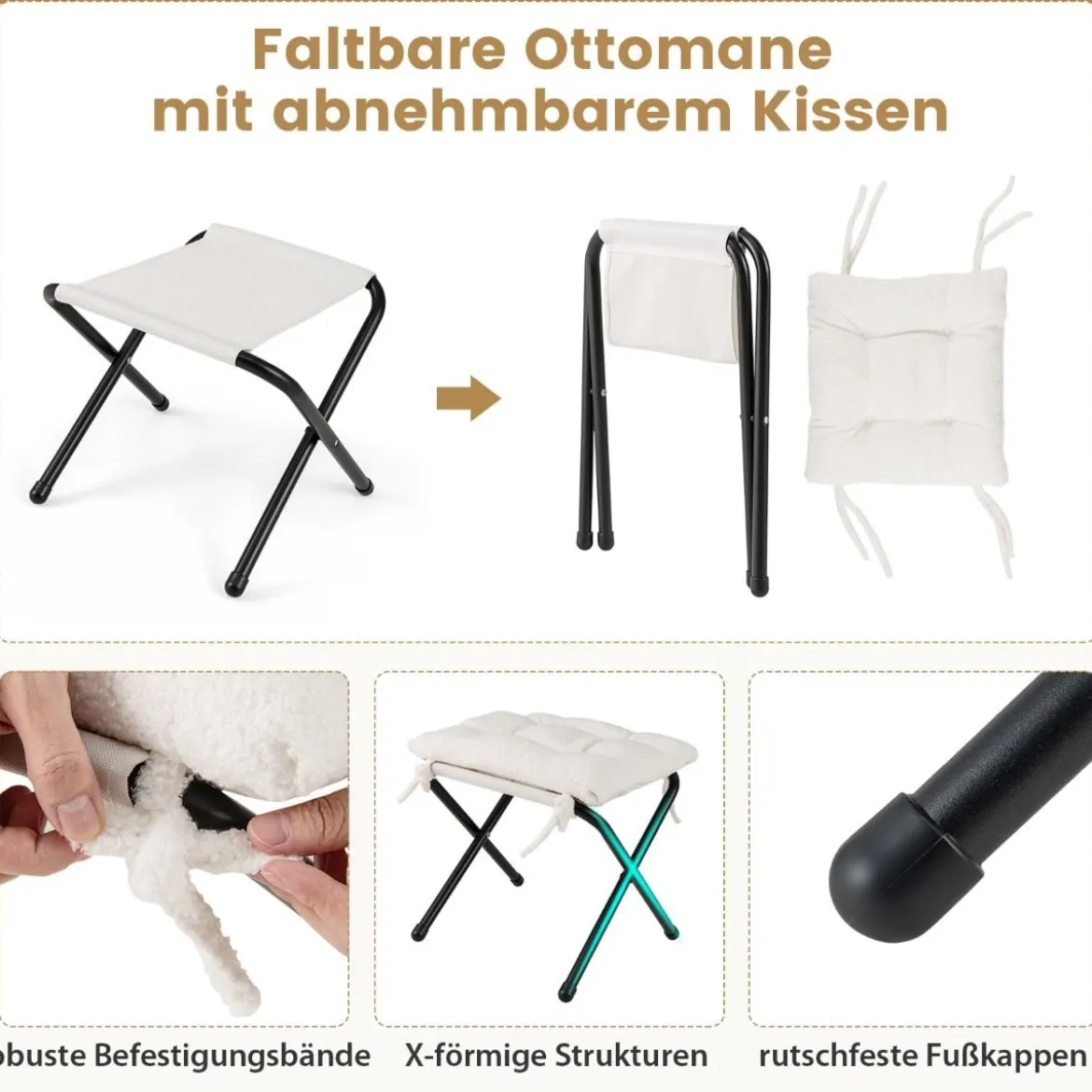 Sessel mit Armlehnen & Seitentasche & Fußstütze & Hocker Relaxsessel Loungesessel Fernsehsessel