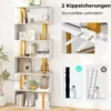 S-förmiges Bücherregal mit 6 Ebenen Standregal Raumteiler Aufbewahrungsregal 70 x 24 x 189 cm