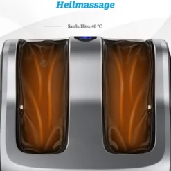 Shiatsu Fuß- und Wadenmassagegerät mit Kompression und Heizung 47,5 x 42,5 x 46 cm Grau