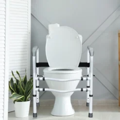 Sicherheitsschiene für die Toilette mit einstellbarer Höhe & Breite für Senioren