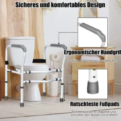 Sicherheitsschiene für die Toilette mit einstellbarer Höhe & Breite für Senioren