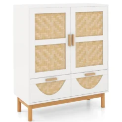 Sideboard Buffetschrank mit 2 Türen & 2 Schubladen & Verstellbarem Regal Küchenschrank