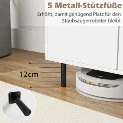 Sideboard mit 2 Türen & Verstellbaren Regalen Moderner Küchenschrank Buffet Schrank