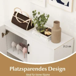 Sideboard mit Türen & Verstellbarem Regal Beistellschrank Aufbewahrungsschrank